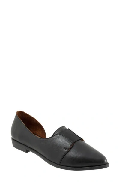 Bueno Brenda Half D'orsay Pointed Toe Flat In Black