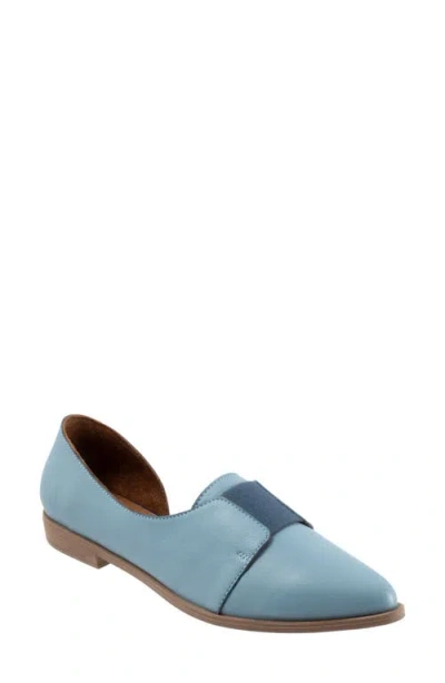 Bueno Brenda Half D'orsay Pointed Toe Flat In Blue