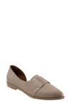 Bueno Brenda Half D'orsay Pointed Toe Flat In Grey