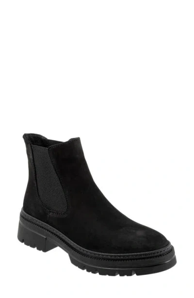 Bueno Darla Lug Chelsea Boot In Black Nubu