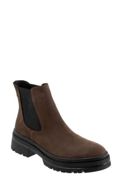Bueno Darla Lug Chelsea Boot In Brown Nubu