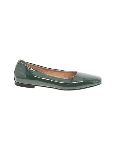 Pre-owned Bueno Flats In Green