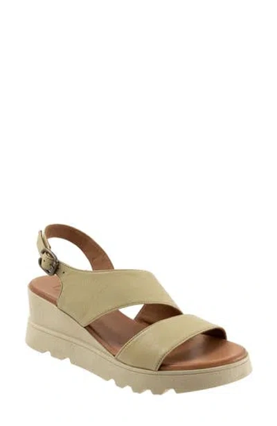 Bueno Gianna Slingback Platform Wedge Sandal In Brown
