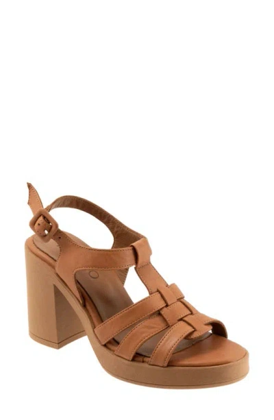 Bueno Lana Platform Sandal In Dark Tan