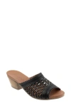 Bueno Lillian Block Heel Sandal In Black