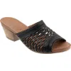 Bueno Lillian Block Heel Sandal In Black