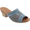 Bueno Lillian Block Heel Sandal In Denim