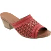 Bueno Lillian Block Heel Sandal In Red