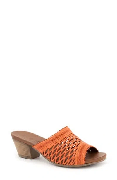 Bueno Lillian Slide Sandal In Orange