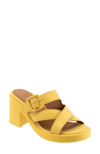 Bueno Milan Platform Slide Sandal In Yellow