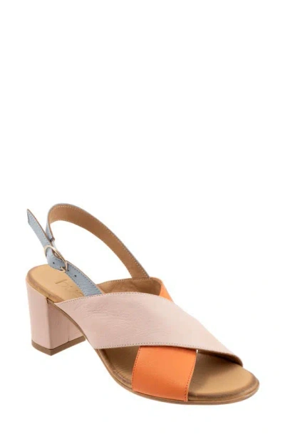 Bueno Natasha Slingback Sandal In Pale Pink Multi