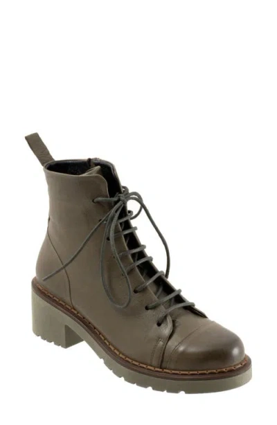 Bueno Nikita Lace-up Boot In Green Khaki