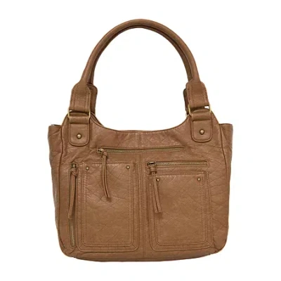 Bueno Of California Double Handle Shoulder Bag In Brown