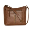 Bueno Of California Double Zip Hobo Crossbody Bag In Brown