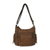 Bueno Of California Elephant Large Washed Hobo Crossbody Bag In Brown