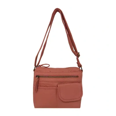 Bueno Of California Elephant Washed Mini Crossbody Bag In Orange