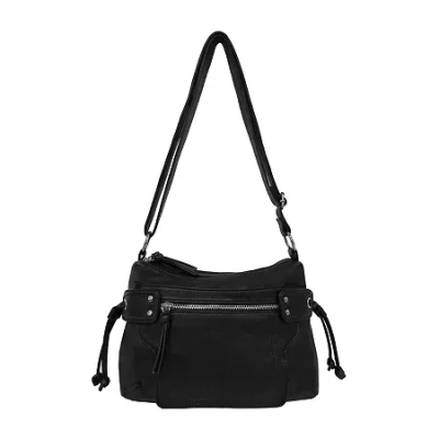 Bueno Of California Grainy Wash Crossbody Bag In Black