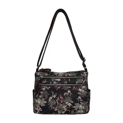 Bueno Of California Medium Double Zip Crossbody Bag In Black
