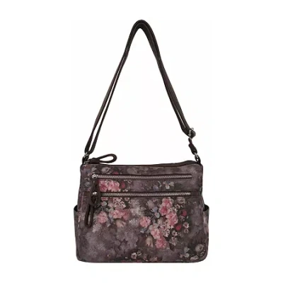 Bueno Of California Medium Double Zip Crossbody Bag In Brown