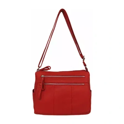 Bueno Of California Medium Double Zip Crossbody Bag In Orange