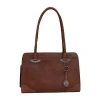Bueno Of California Mix Media Tote Bag In Brown
