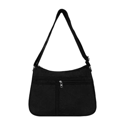 Bueno Of California Nylon Hobo Crossbody Bag In Black