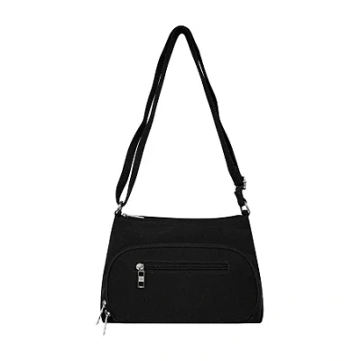 Bueno Of California Nylon Zip Crossbody Bag In Black