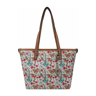 Bueno Of California Print Pvc Tote Tote Bag In White
