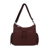Bueno Of California Top Zip Large Crossbody Bag In Burgundy