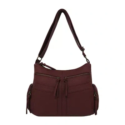 Bueno Of California Top Zip Large Crossbody Bag In Purple