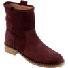 Bueno Olina Bootie In Merlot Suede
