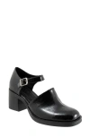 Bueno Rita Block Heel Pump In Black Patent