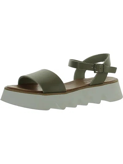 Bueno Sasha Womens Leather Ankle Strap Slingback Sandals In Multi