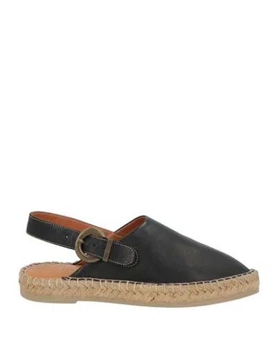Bueno Woman Espadrilles Black Size 9 Leather