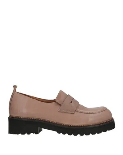 Bueno Woman Loafers Taupe Size 6 Leather In Brown