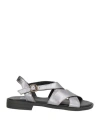 Bueno Woman Sandals Silver Size 8 Leather In Silver