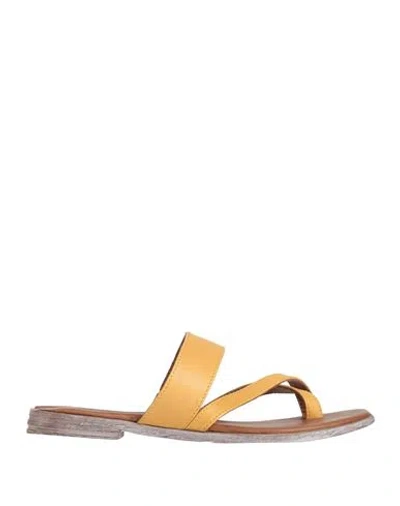 Bueno Woman Thong Sandal Yellow Size 6 Leather