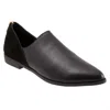 Bueno Womens Zipper Leather Loafers In Black