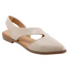 Bueno Bianca Slingback Pointed Toe Flat In Grey
