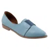 Bueno Brenda Half D'orsay Pointed Toe Flat In Blue
