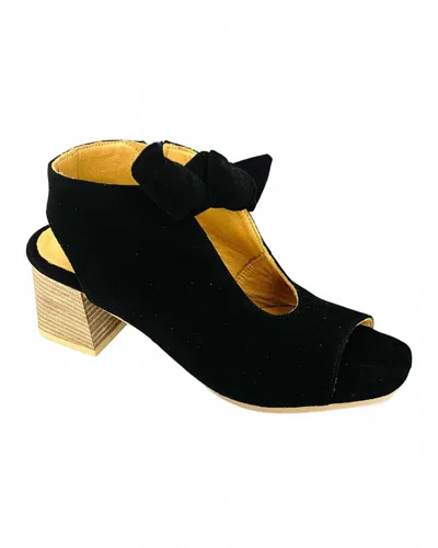Bueno Women's Ellie Sling-back Heel In Black Suede