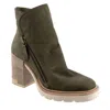 Bueno Elliott Block Heel Bootie In Green