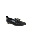 Bueno Women's Pointed Toe Flat Shoes In Black Shimmer