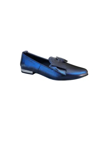 Bueno Women's Pointed Toe Loafer Flat Shoes In Navy Shimmer
