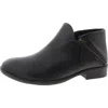 Bueno Womens Double Zipper Leather Booties In Black