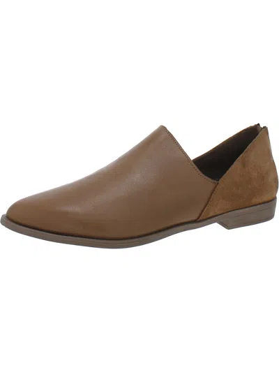 Bueno Womens Pointed Toe Casual Flat Shoes In Brown