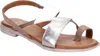 Bueno Yuki Toe Loop Sandal In Silver