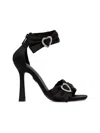 Buffalo 110mm Fairy Chic Heart Sandals In Black