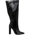 Buffalo 110mm July Pointed Block-heel Boots In Black
