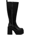 Buffalo 117 Killah Hi Platform Zip Boots In Black